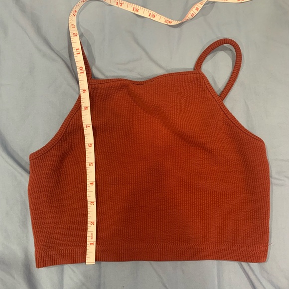 Topshop Terracotta Ribbed Knit Cropped Cami - Picture 8 of 8